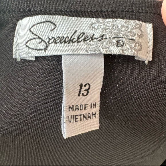 Speechless Black and Purple Ruffled Satin Mini Dress - Picture 8 of 8